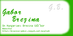 gabor brezina business card